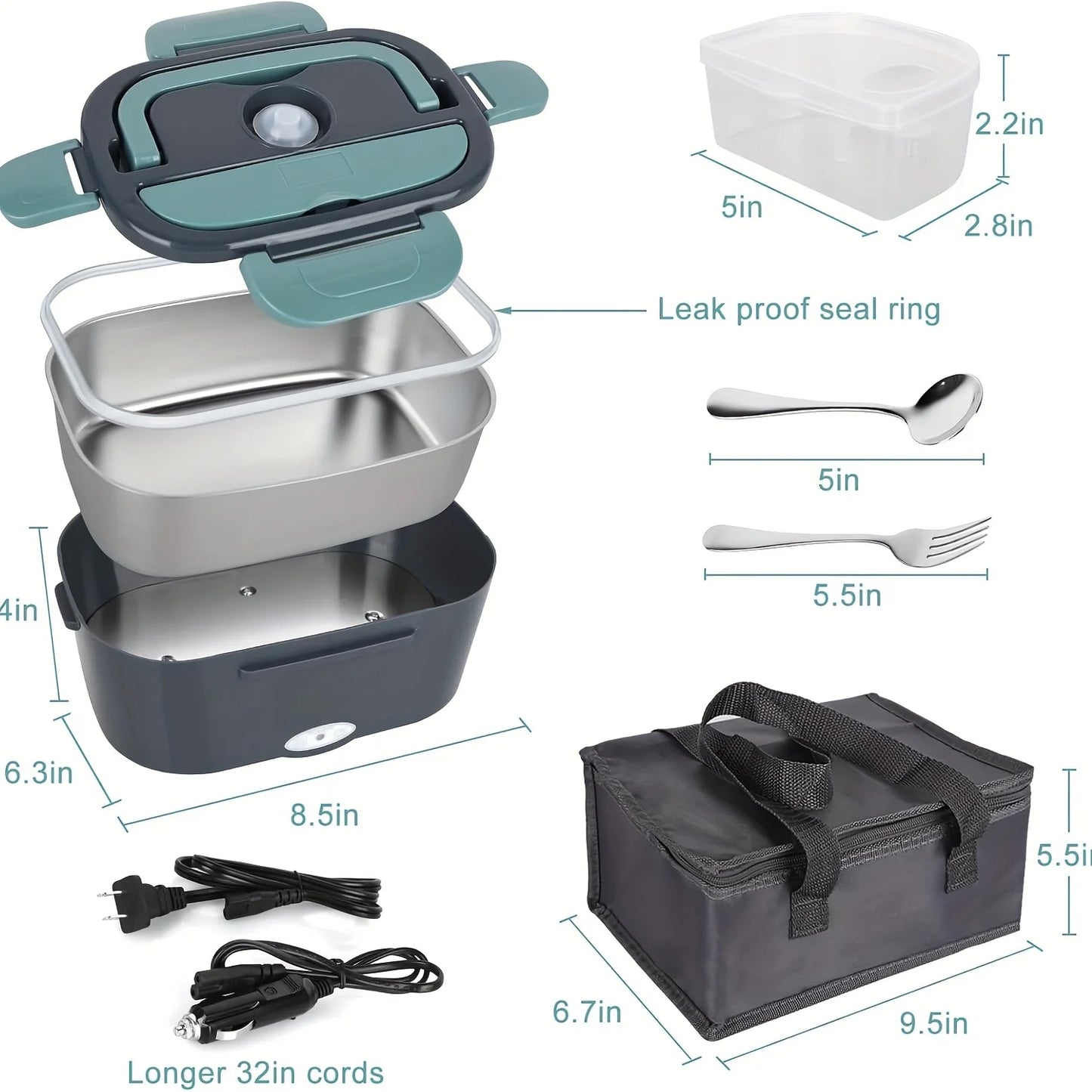 Portable Heated Lunch Box